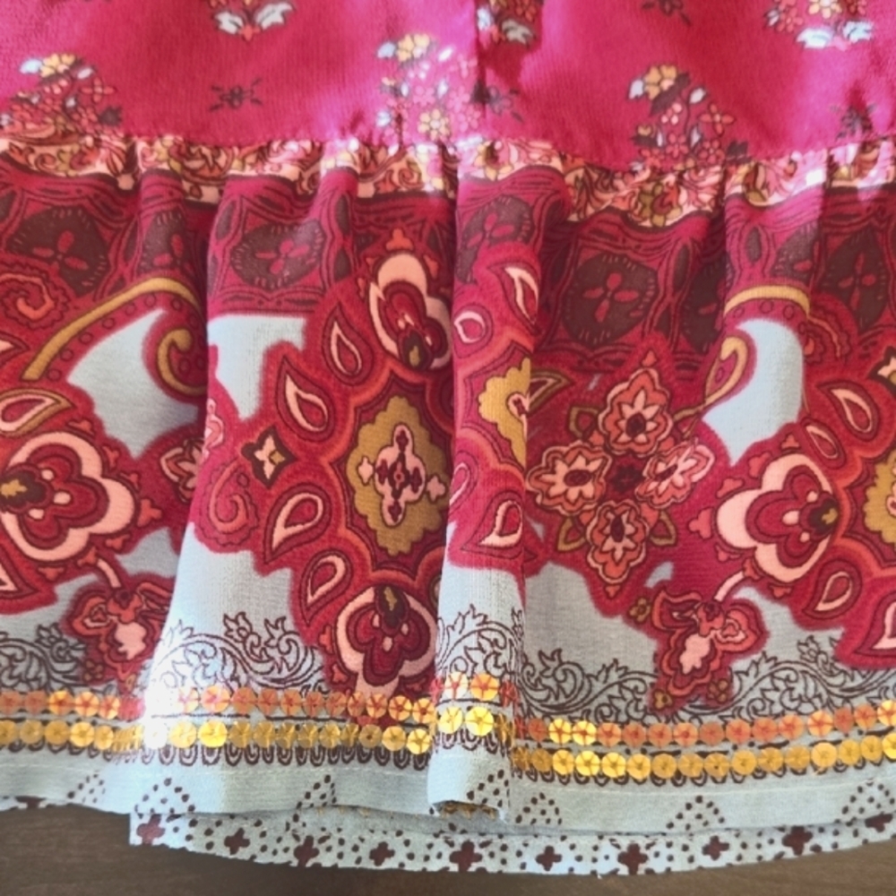 Monsoon London Dress From India Fabric & Style To Die For 12-18 Mos BOHO WHIMSY! - Picture 6 of 16